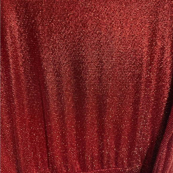 Elegant Lularoe large vibrant shimmering red Noelle dress - Picture 3 of 3